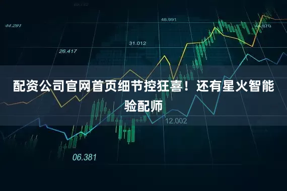 配资公司官网首页细节控狂喜！还有星火智能验配师